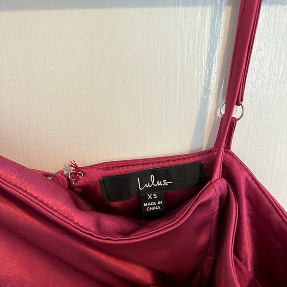 Satin Ruffled Mini Dress - Picture 4 of 6